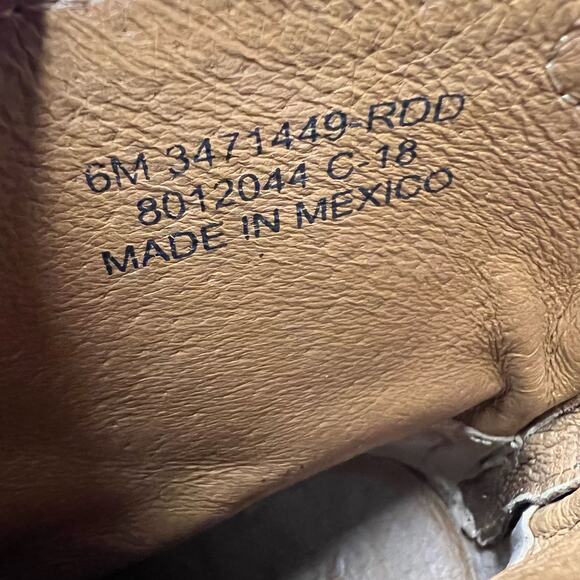 FRYE Womens Melissa Leather Button Zip Short Brown Boots Western Size 6 - Picture 7 of 7